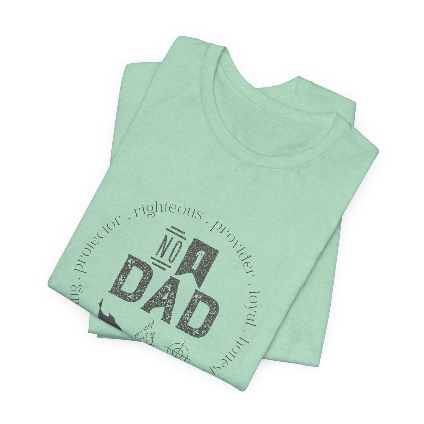 #1 dad Unisex Jersey Short Sleeve Tee