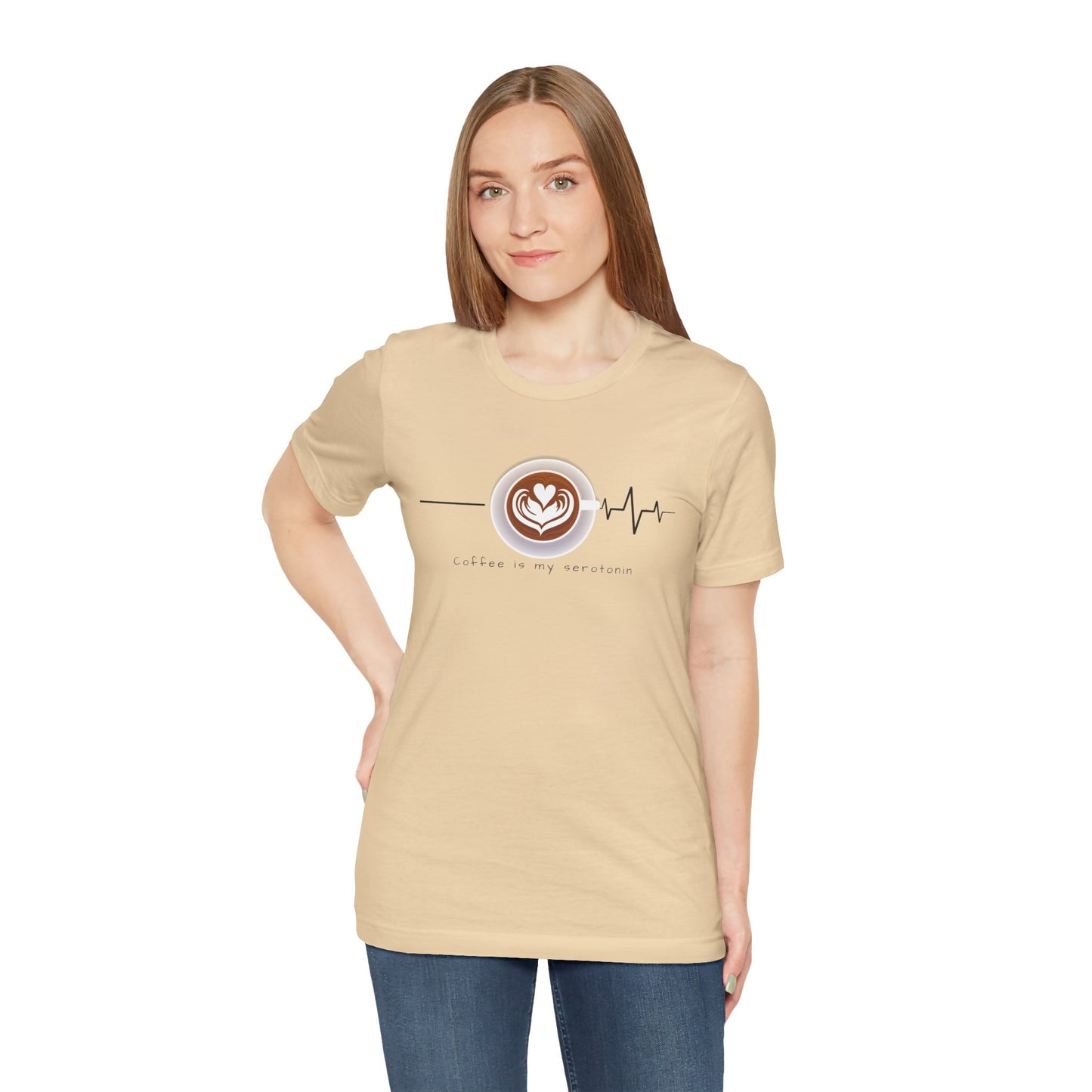 Coffee is my serotonin Unisex Jersey Short Sleeve Tee