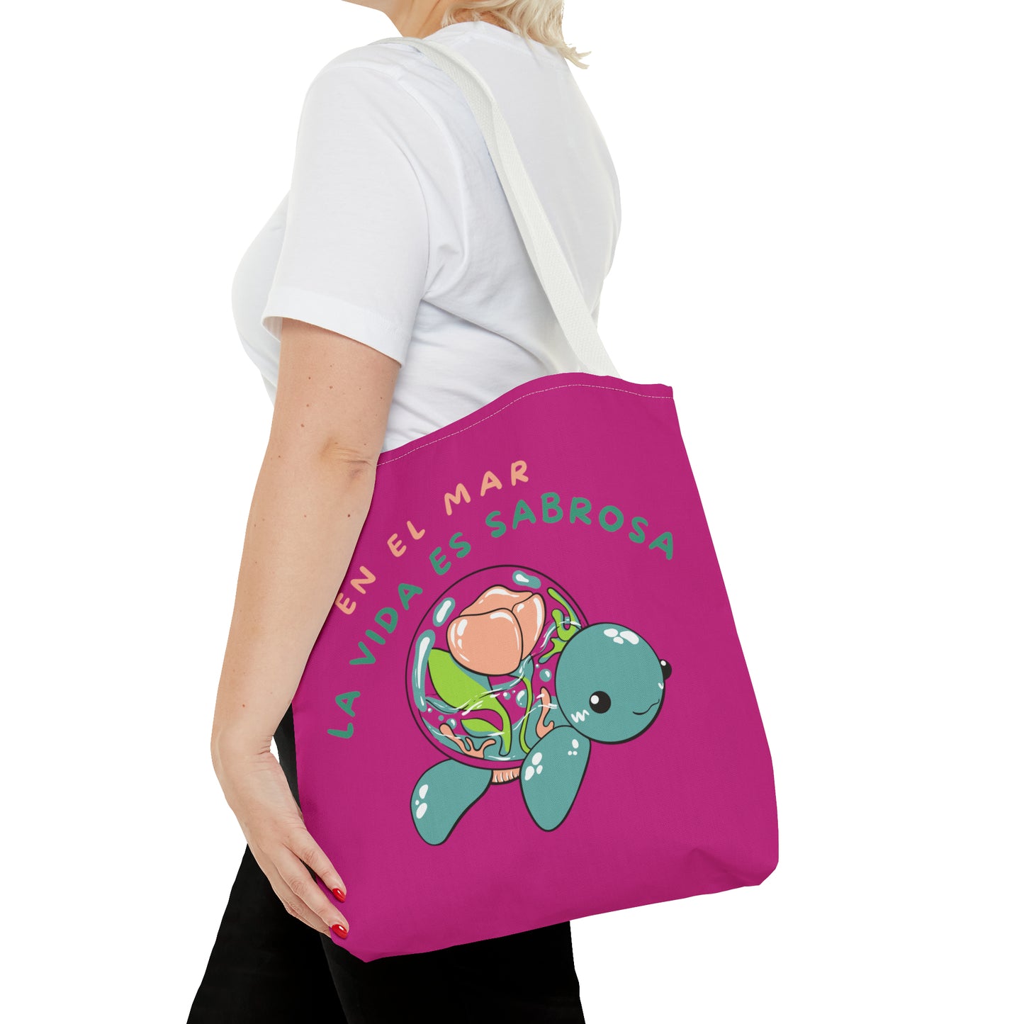 En el mar la vida es sabrosa Tote Bag (AOP)