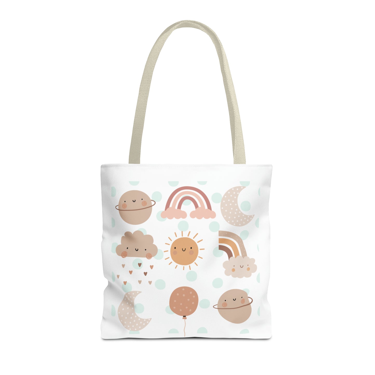 Rainbow, Sun and Moon (W) Tote Bag