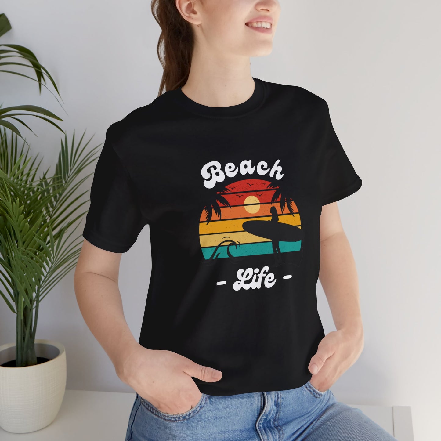 Beach life sunset Unisex Jersey Short Sleeve Tee