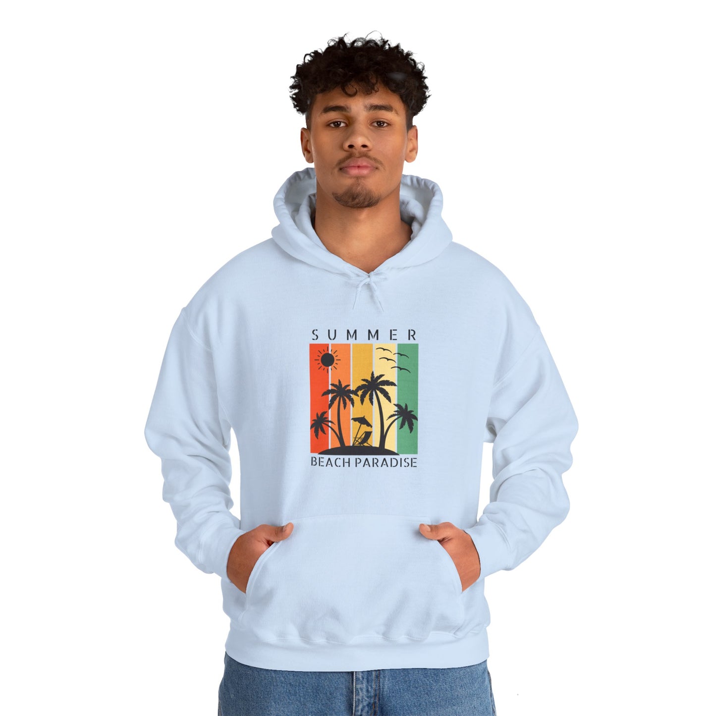 Summer Beach Paradise Unisex Hooded Sweatshirt