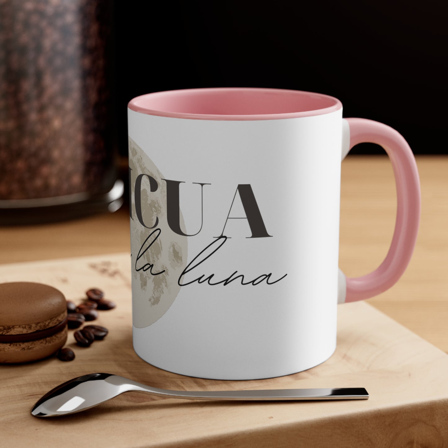 Boricua hasta en la luna Accent Coffee Mug, 11oz