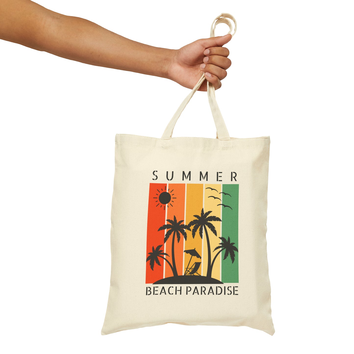 Summer beach paradise Cotton Canvas Tote Bag