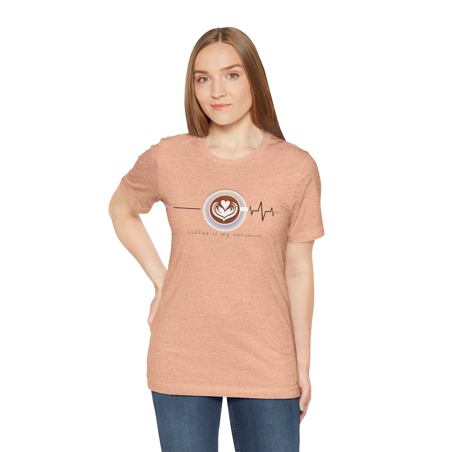 Coffee is my serotonin Unisex Jersey Short Sleeve Tee