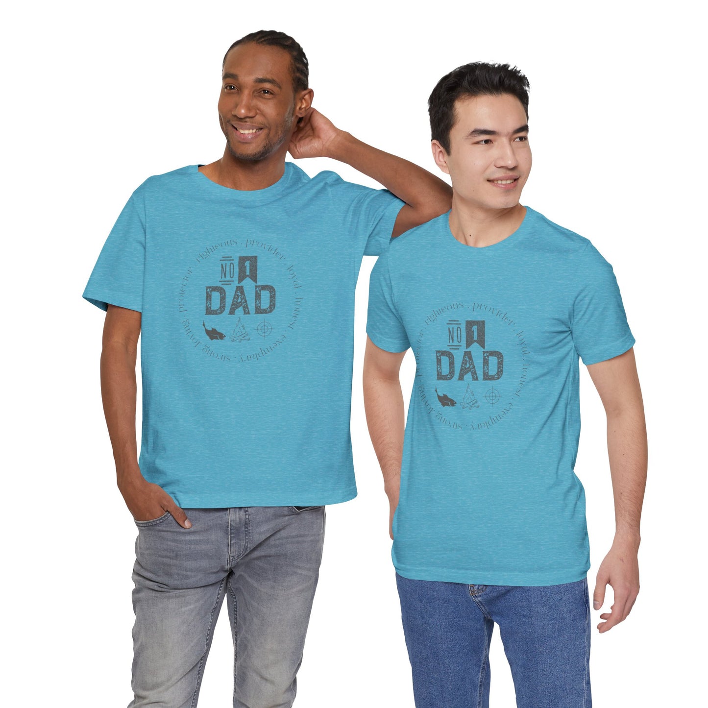 #1 dad Unisex Jersey Short Sleeve Tee