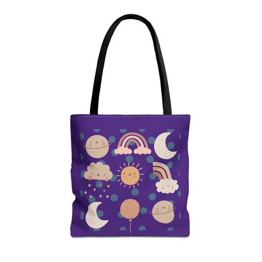 Rainbow, Sun and Moon (P) Tote Bag