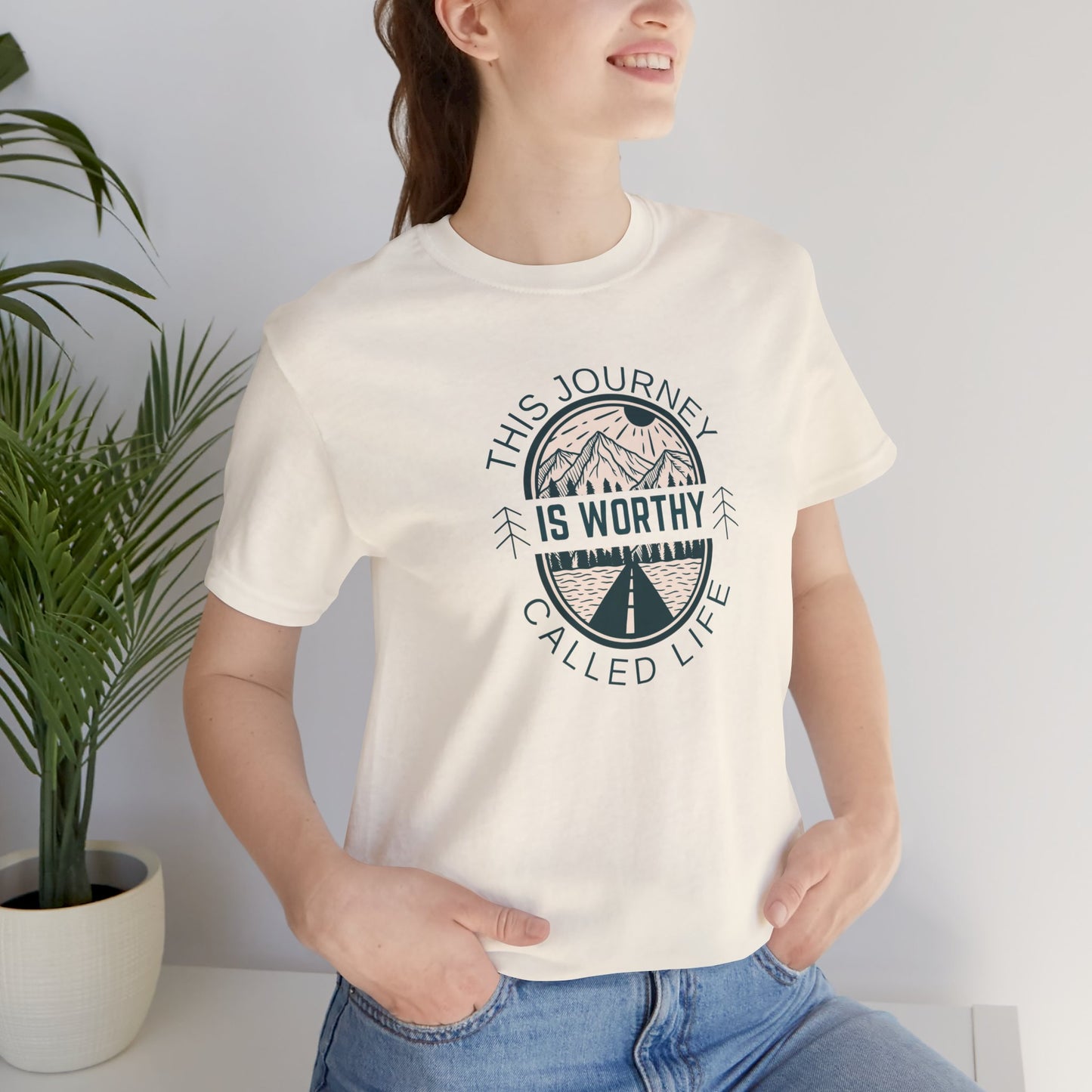 This journey is worthy Unisex Jersey Short Sleeve Tee