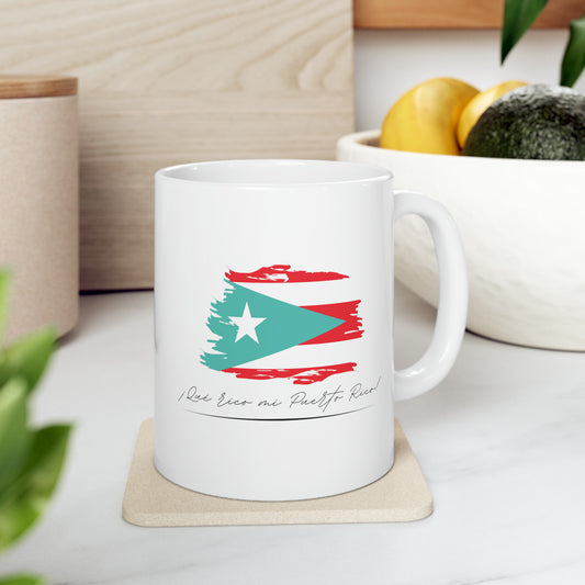 Que rico mi Puerto Rico Ceramic Mug (11oz)