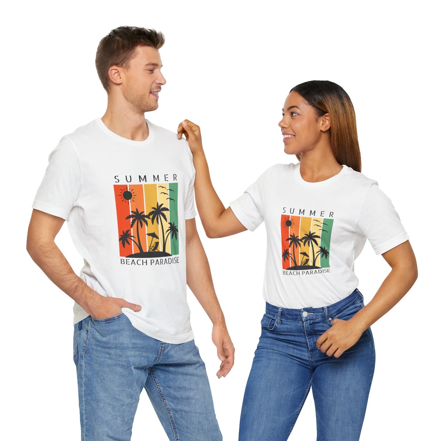 Summer beach paradise Unisex Jersey Short Sleeve Tee