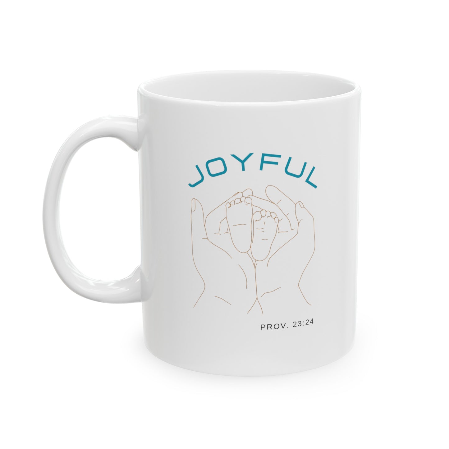 Joyful Ceramic Mug, (11oz, 15oz)