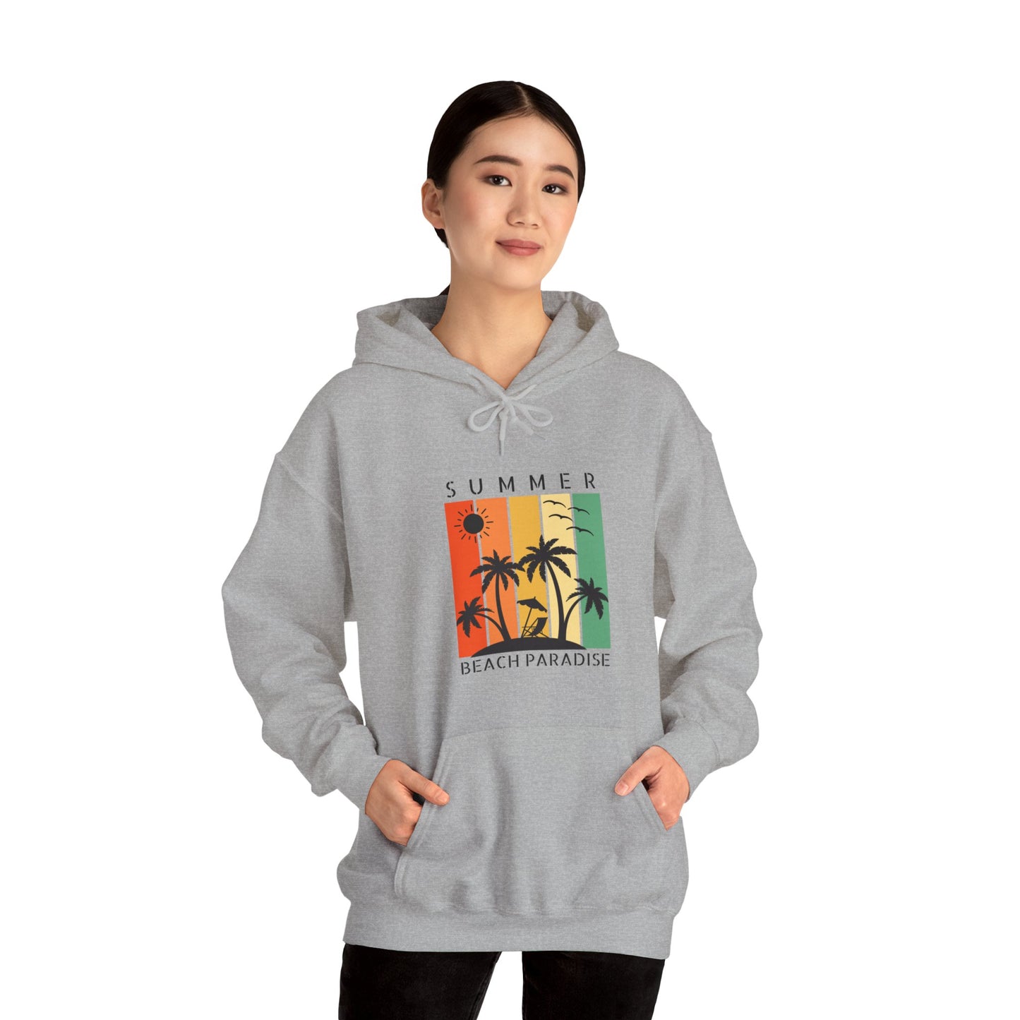 Summer Beach Paradise Unisex Hooded Sweatshirt