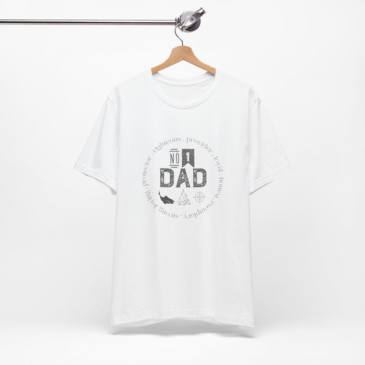 #1 dad Unisex Jersey Short Sleeve Tee